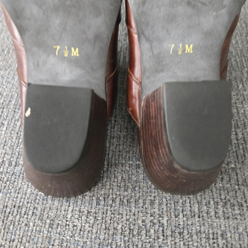 Roadwolf Brown Leather Mules size 7.5 - Picture 9 of 16
